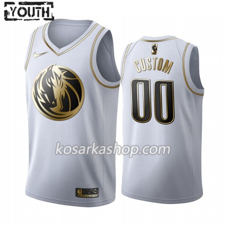 Dres Dallas Mavericks Prilagođeni Nike 2019-20 Bijela Golden Edition Swingman - Dječji